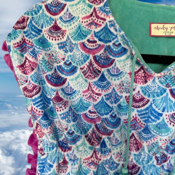 Cheeky Plum Boutique Smock/Swim Cover Seashell-EUC-size 8/10 - Picture 4 of 7